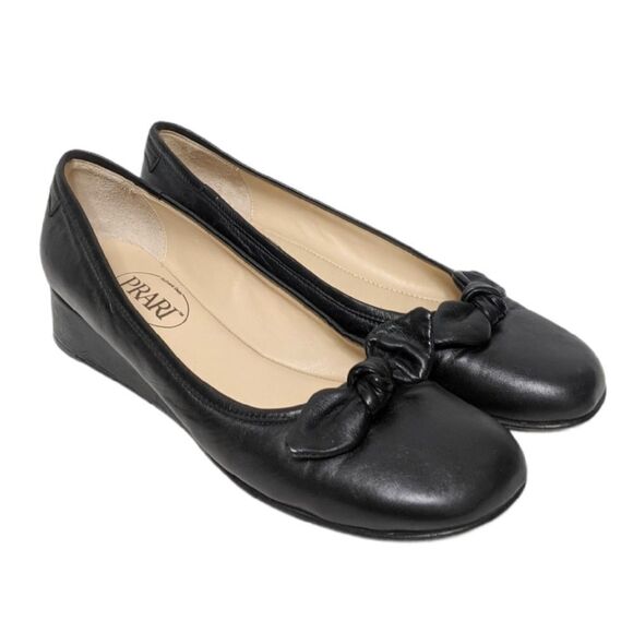 RICHARD ZECH PRARI Italian Leather Bow Wedges 8.5 - Picture 9 of 9